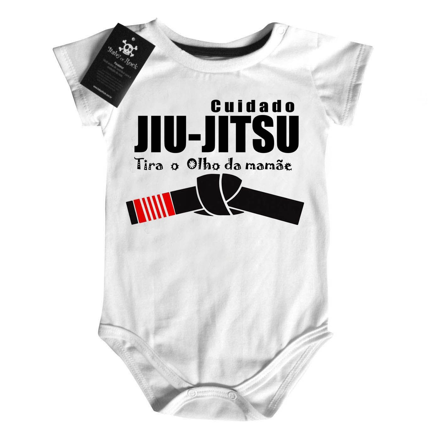 Body  bebê Divertido Segurança da mamãe - Jiu-Jitsu