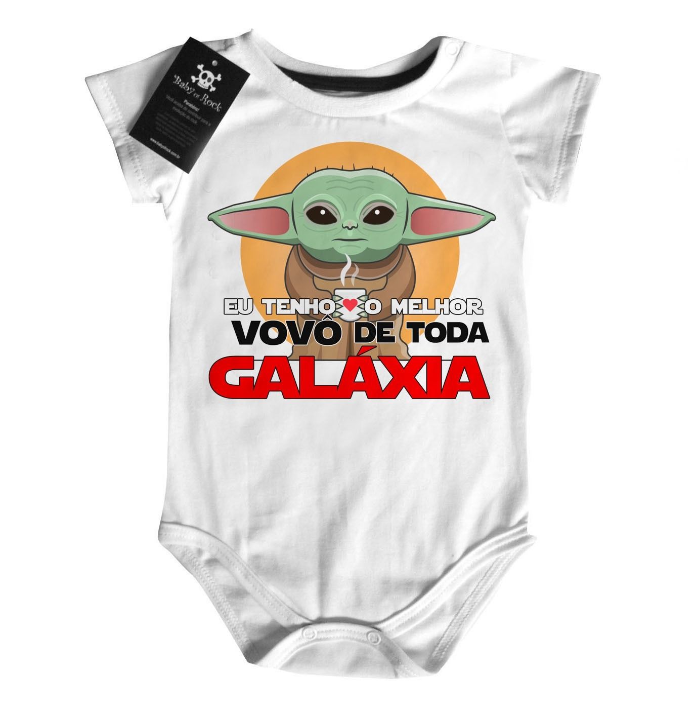 Body bebê Divertido Tenho o melhor vovô da galáxia