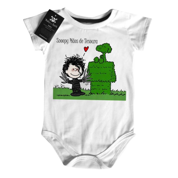 Body Bebê Filme Tim Burton Edward Mãos de Tesoura Cute Snoopy