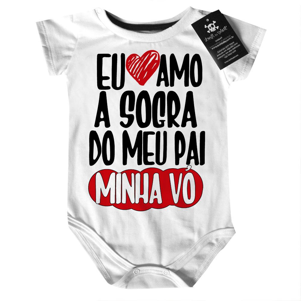Body bebê Divertido Amo a sogra do papai a vovó