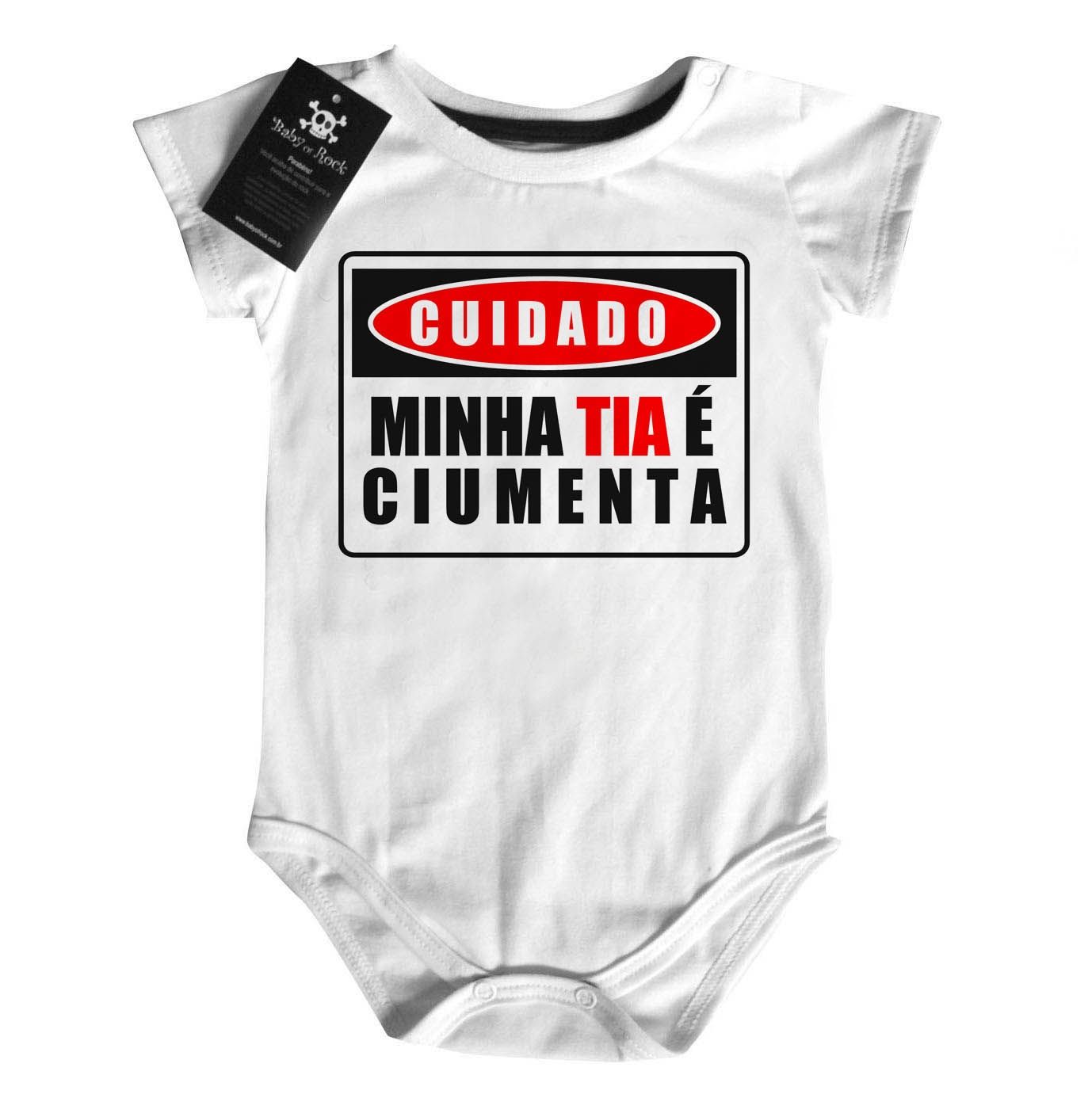 Body bebê Divertido Minha titia é cuimenta