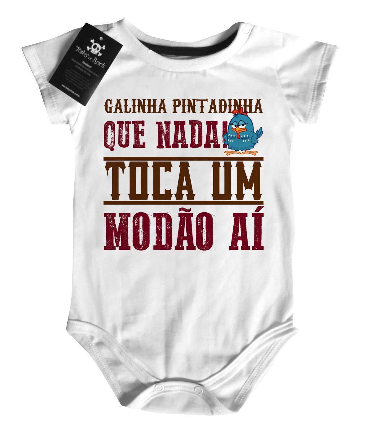 Body bebê Sertanejo Galinha pintadinha que nada