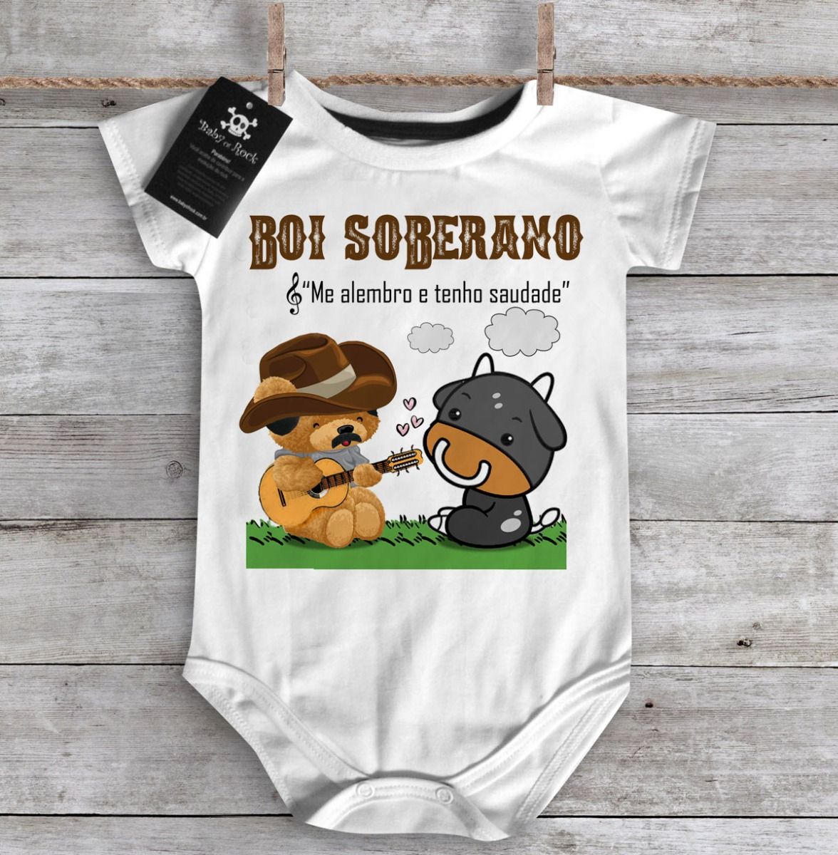 Body  bebê Sertanejo Boi soberano
