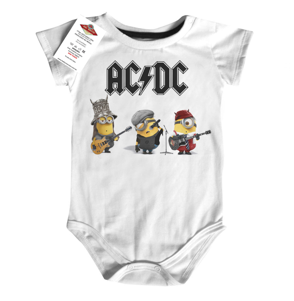 Body Bebê Rock  ACDC Minions