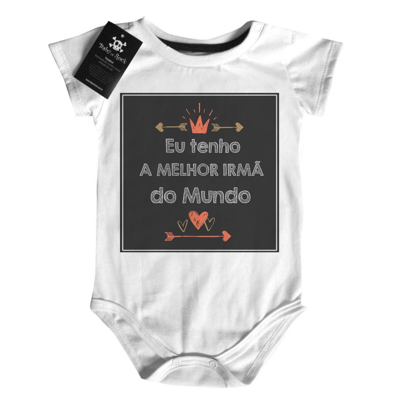 Body  bebê Divertido Tenho a melhor irmã do mundo