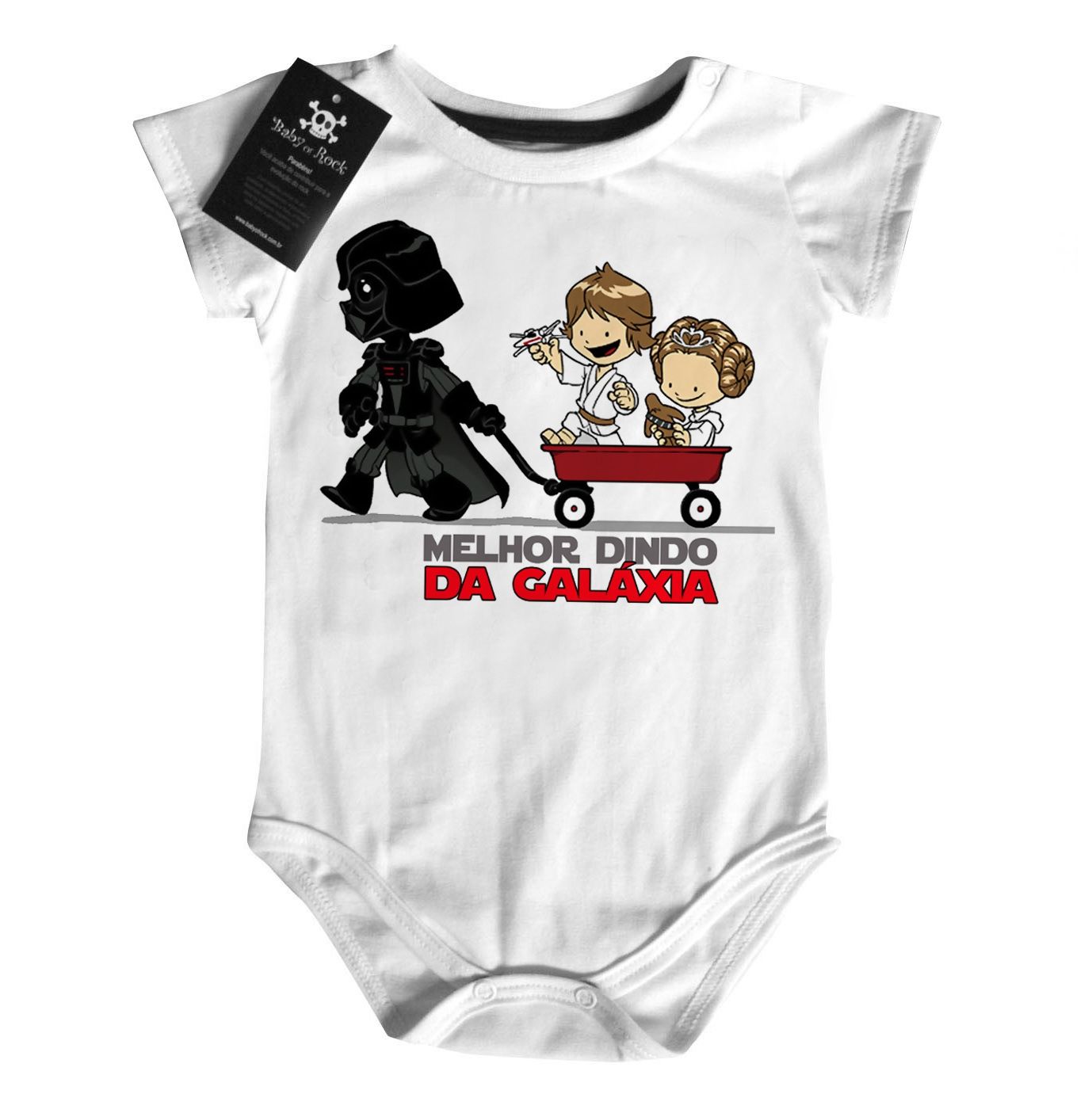 Body  bebê Divertido Tenho o melhor dindo da galáxia - Padrinho