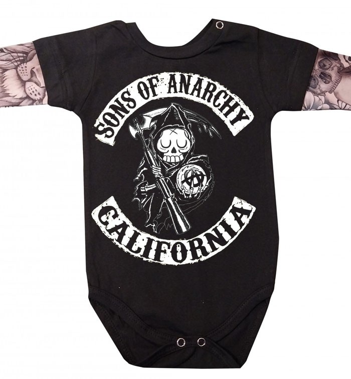 Body  bebê Manga Tatoo Sons of Anarchy — foto 2