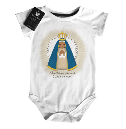 Body  bebê Católico Nossa Senhora cuida de mim