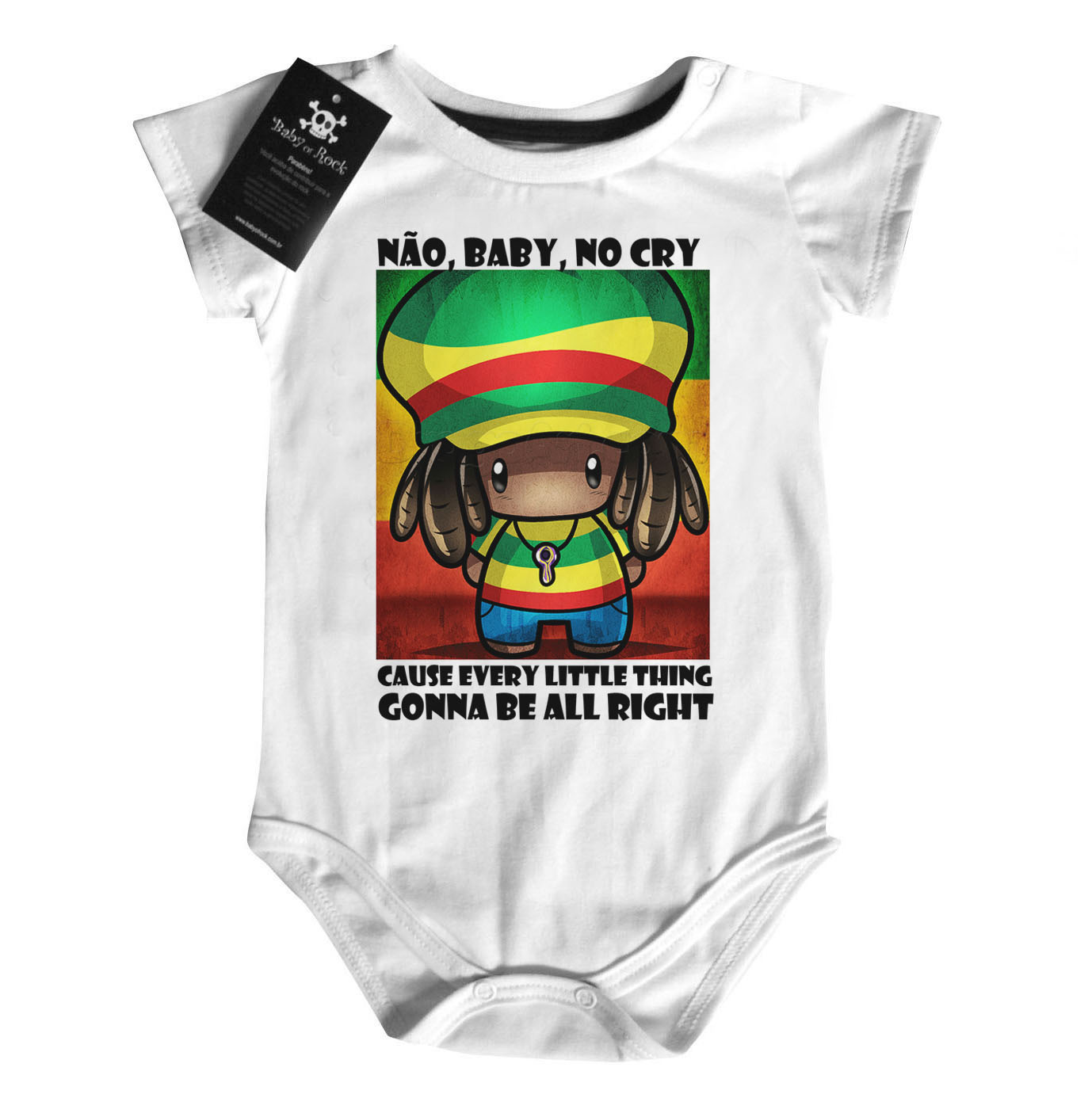 Body bebê Divertido Bob Marley - Don't cry