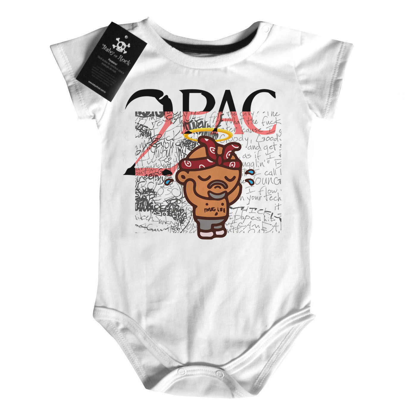 Body bebê Rap Hip Hop Tupac cute