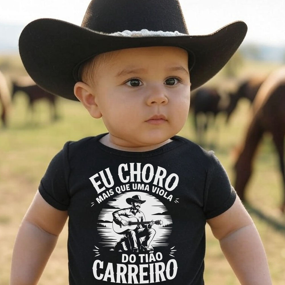 Body  bebê Sertanejo eu Choro mais que uma Viola do Tião Carreiro