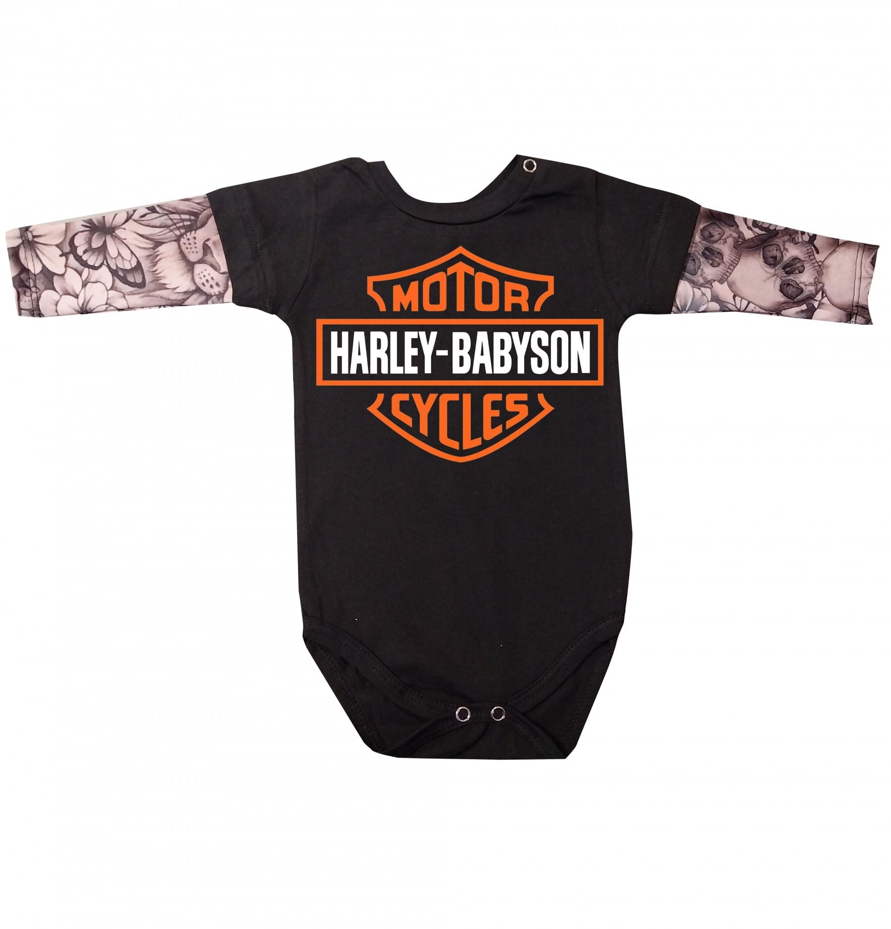 Body  bebê Manga Tatoo Harley Babyson — foto 2
