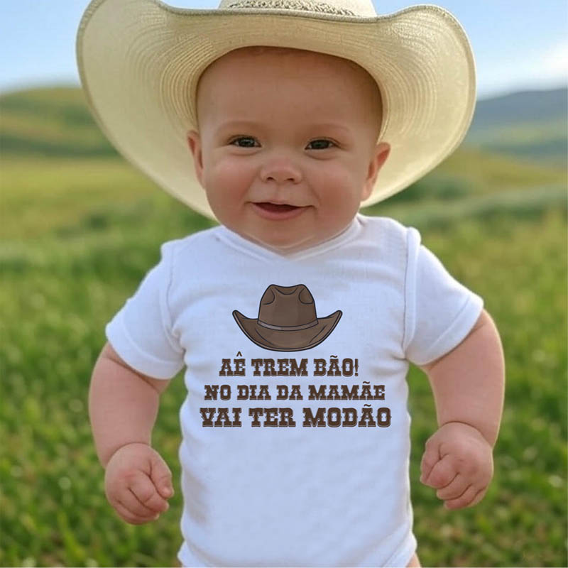 Body  bebê Sertanejo Dia da mamãe tem modão
